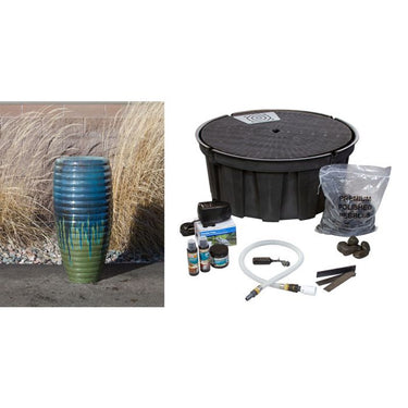 Closed Top FNT3459 Ceramic Vase Complete Fountain Kit Vase Fountain Blue Thumb